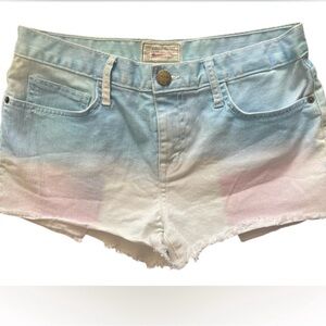 Gradient Blue and Pink Women Shorts